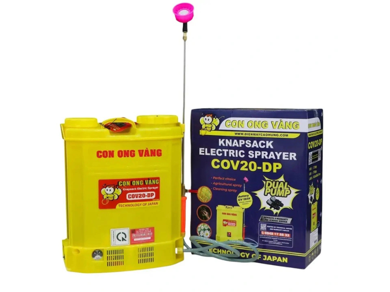  Bình Xịt Điện Con Ong Vàng COV20 DP 20L 2 Bơm Chính Hãng 