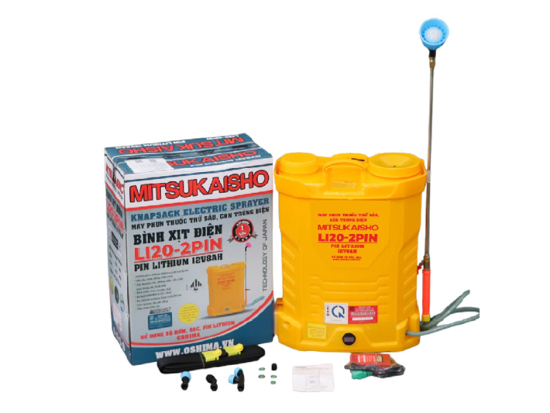  Bình Xịt Điện Mitsukaisho Li20 Pin Lithium 12V/8Ah 