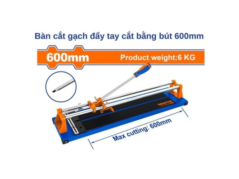  Bàn cắt gạch đẩy tay cắt bằng bút 600mm Wadfow WTR1561D 