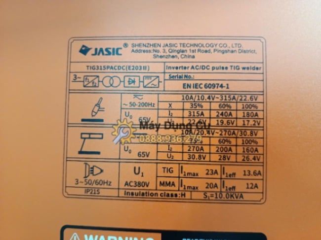  Máy Hàn TIG315P ACDC E203 II JET 20 Chính Hãng Có Sẵn Tại Máy Dụng Cụ 