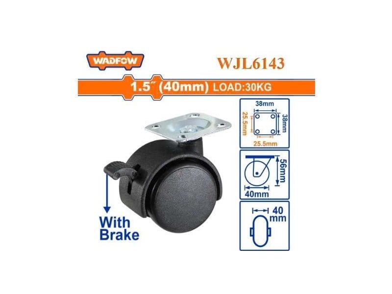  Bánh Xe Đẩy Cố Định Có Khóa 1.5