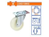  Bánh Xe Đẩy Nhựa PP Xoay 4