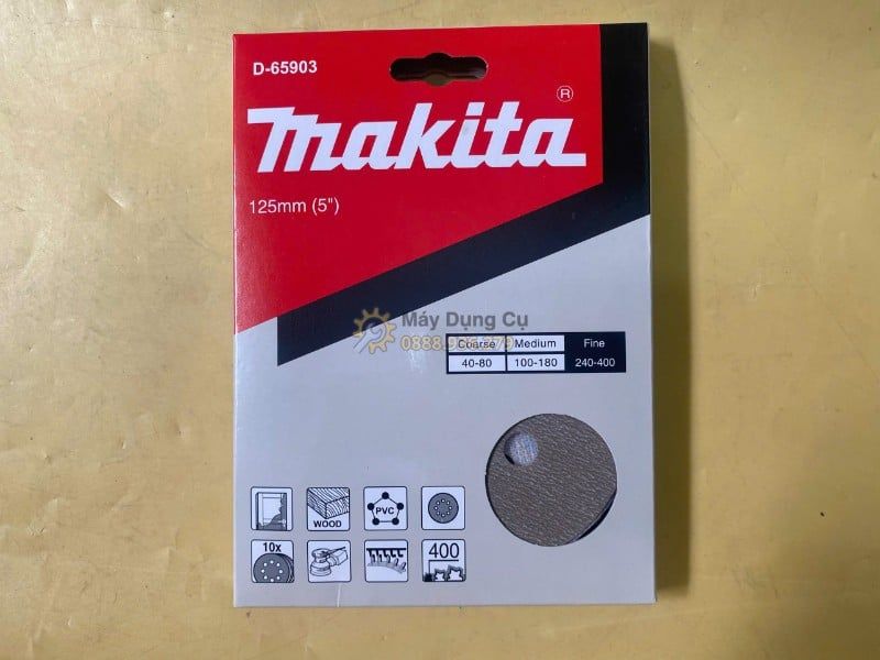  Giấy chà nhám 8 lỗ 125mm Makita D-65903 10 cái 