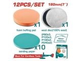  Bộ 12 đĩa mài bóng và đánh bóng 180mm Total TAC18012 