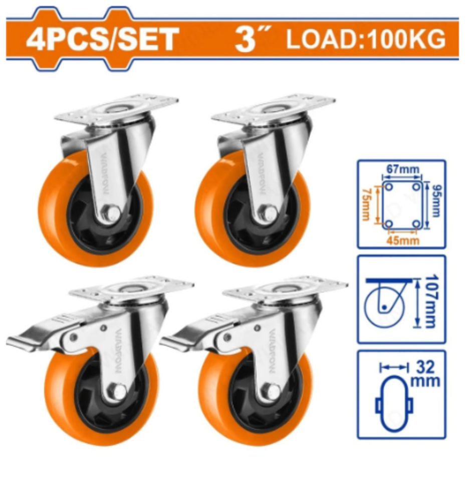  BỘ 4 BÁNH XE ĐẨY XOAY 3