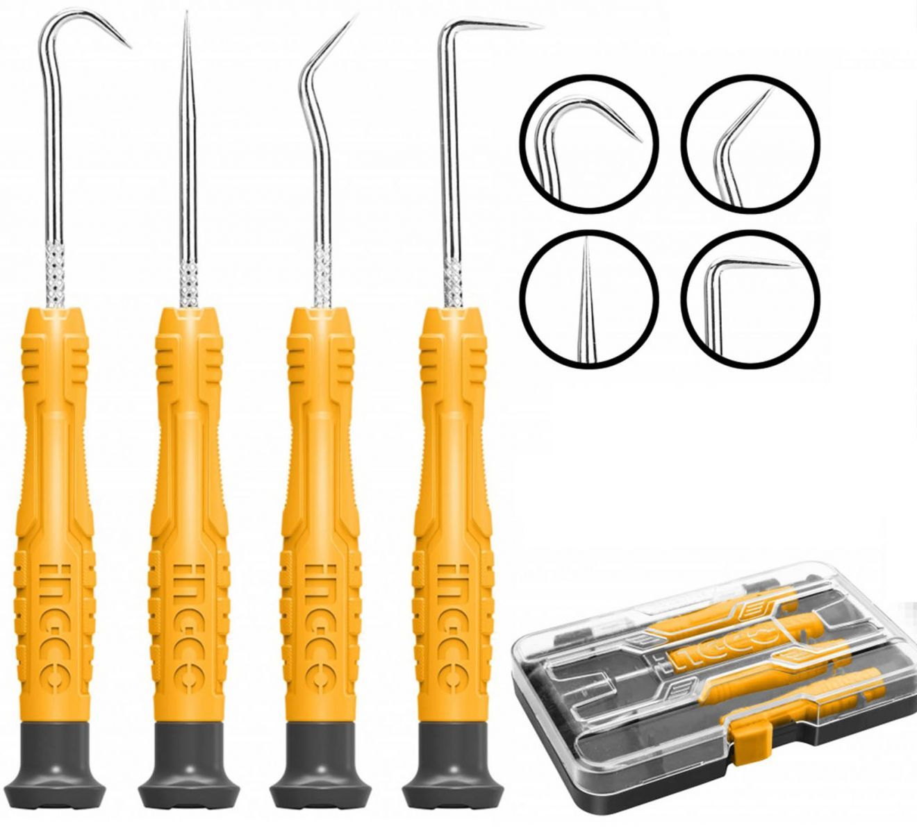  Bộ 4 gắp và móc ron xe ô tô Ingco HKPHS0401 