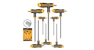  2-10mm Bộ 8 chìa lục giác tay cầm chữ T đầu bằng INGCO HHKT8081 