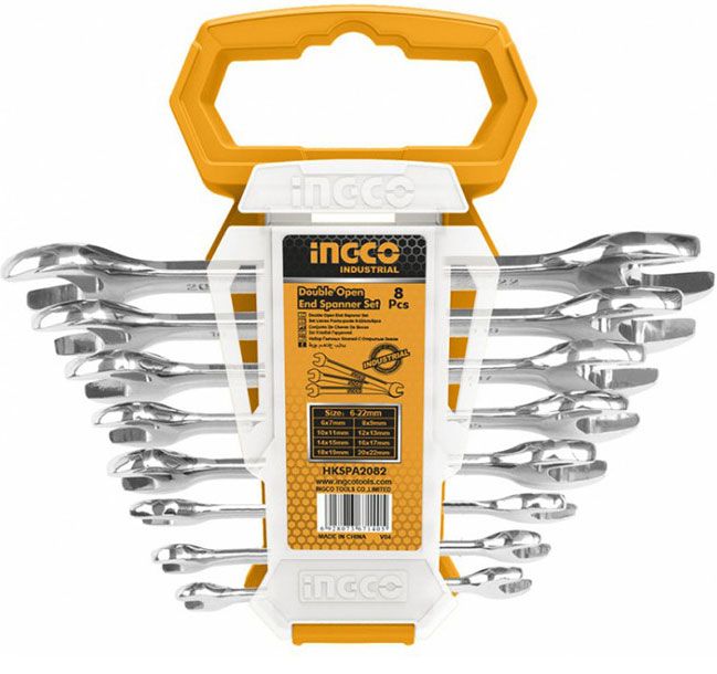  6-22mm Bộ cờ lê 2 đầu miệng 8 chi tiết INGCO HKSPA2088 