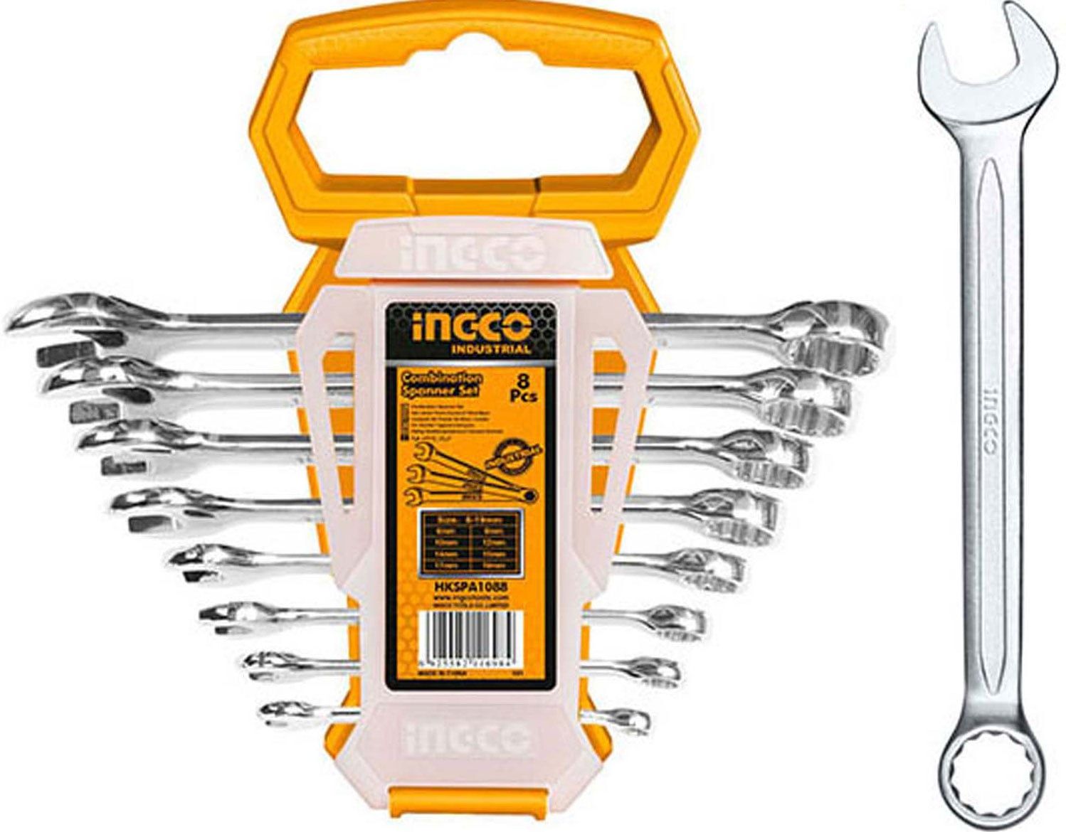  6-19mm Bộ cờ lê vòng miệng 8 chi tiết Ingco HKSPA1088-I 