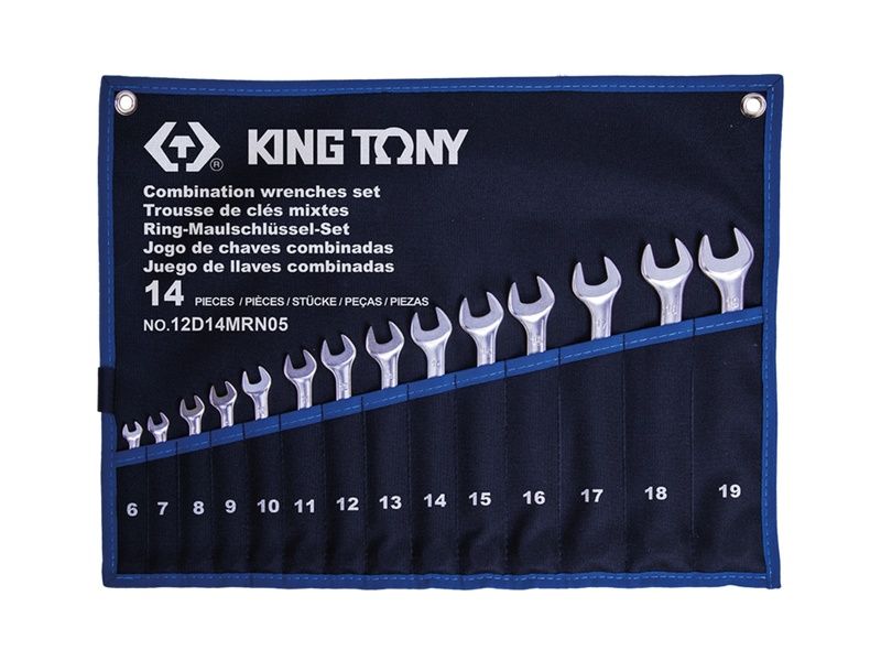  Bộ cờ lê vòng miệng siêu nhẹ 6-19mm Kingtony 12D14MRN05 