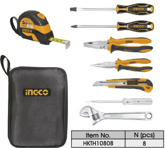  Bộ dụng cụ gia đình 8 chi tiết INGCO HKTH10808 