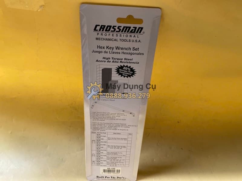  Bộ lục giác bi 9 chi tiết hệ inch Crossman 66-199 