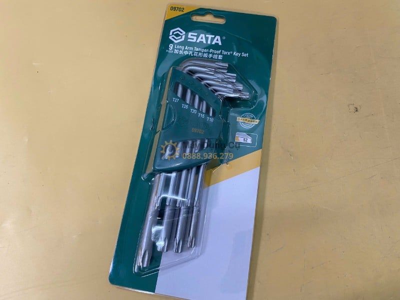  Bộ lục giác sao loại dài 9 chi tiết Sata 09702 