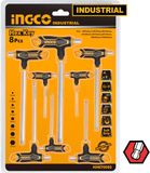  2-10mm Bộ lục giác chữ T Ingco HHKT8082 