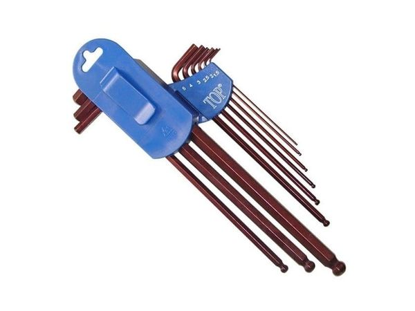  1.5-10mm Bộ lục giác nâu 9 chi tiết Top AWT-30004-BK 