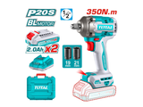  Bộ máy vặn bu lông dùng pin 20V Total TIWLI2035 (2 Pin 2.0Ah, 1 Sạc) 