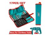  Bộ 17 mũi bê tông và mũi đục đầu gài SDS Plus Total TACSD91701 