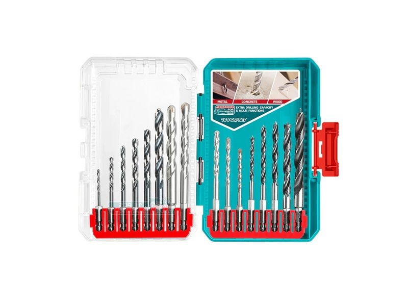  Bộ 16 mũi khoan tường, sắt, gỗ chuôi lục giác Total TACSDL11608 