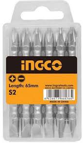  PH2x50mm Bộ mũi vít bake 2 đầu 10 cái INGCO SDB21PH223 