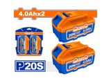  Bộ Combo 2 Pin 20V/4.0Ah WADFOW WOS240685 
