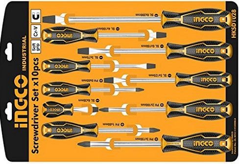  Bộ tuốc nơ vít (tô vít) 10 chi tiết INGCO HKSD1028 