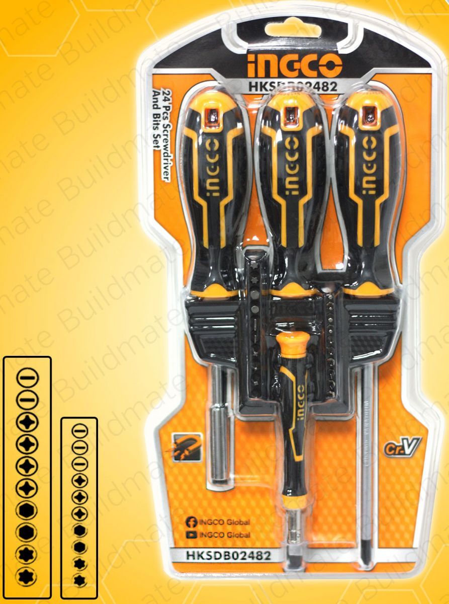  Bộ tuốc nơ vít đa năng 24 chi tiết Ingco HKSDB02482 