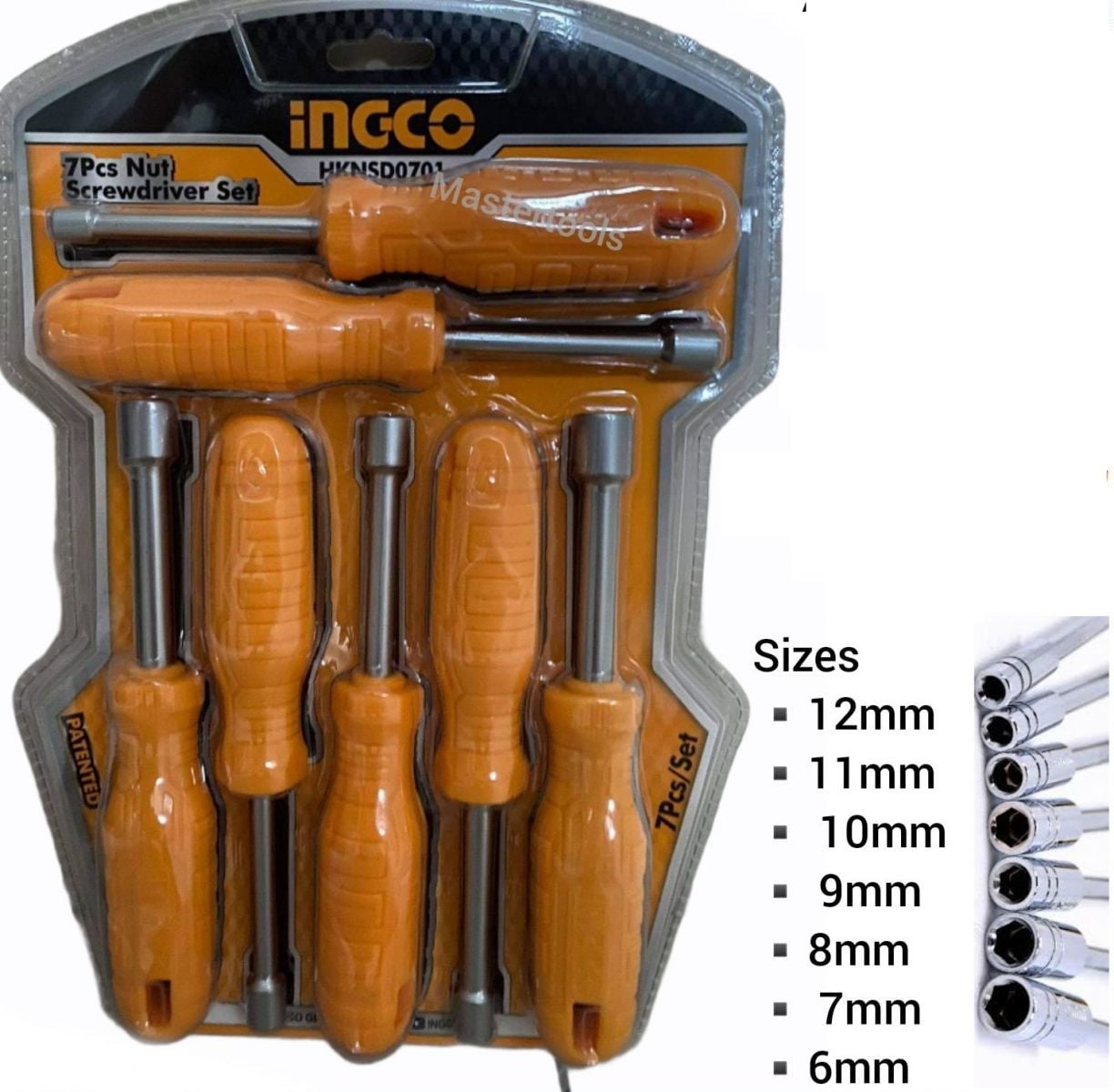  6-12mm Bộ tuốc nơ vít lục giác Ingco HKNSD0701 