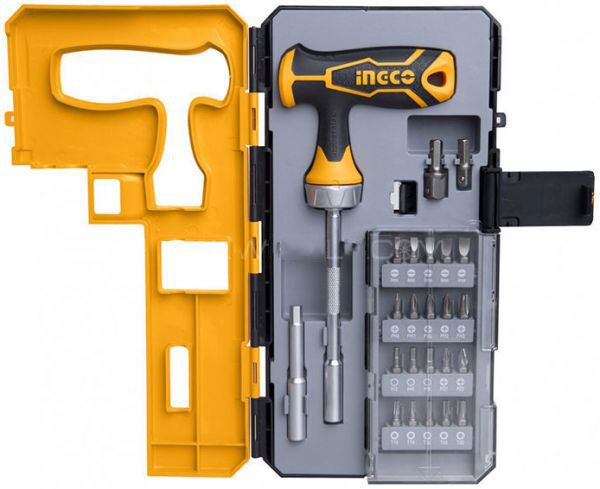  Bộ tuốc nơ vít tay cầm chữ T 25 chi tiết INGCO HKSDB0258 