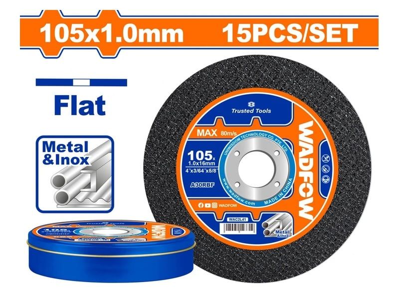  Bộ 15 Đá cắt kim loại 105x1x16mm WadFow WAC2L41 