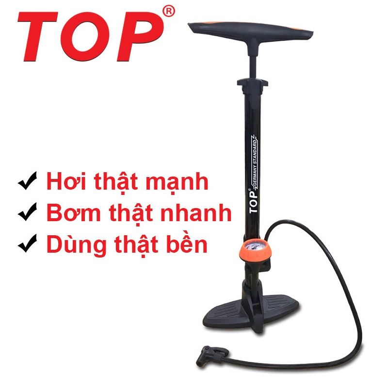  Bơm hơi bằng tay có đồng hồ TOP LU-BOMDH 