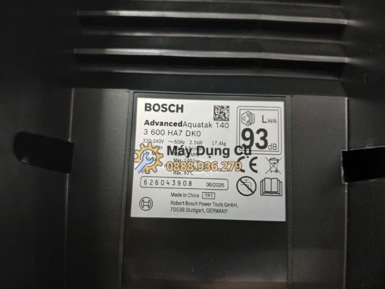  Máy Phun Xịt Rửa Bosch Advanced Aquatak 140 Chính Hãng 