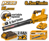  Máy thổi bụi dùng pin 20V- 8.5m3/min (chỉnh tốc) INGCO CABLI204282 