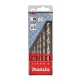 Bộ Mũi Khoan Kim Loại 6 Chiếc HSS-G Makita D-57196 (1.5-6.5mm) 