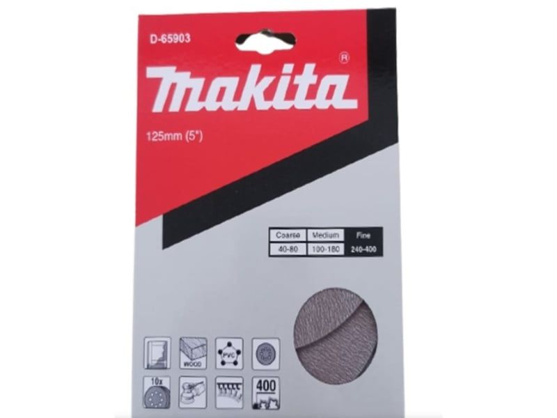  Giấy chà nhám 8 lỗ 125mm Makita D-65903 10 cái 