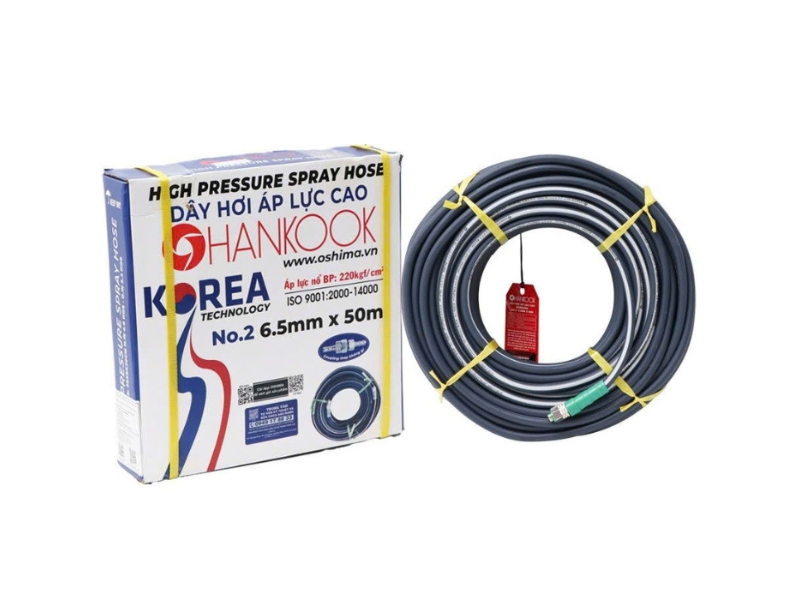  Dây Phun Áp Lực Hankook No.2 6.5mm x 50m Xanh Dương 