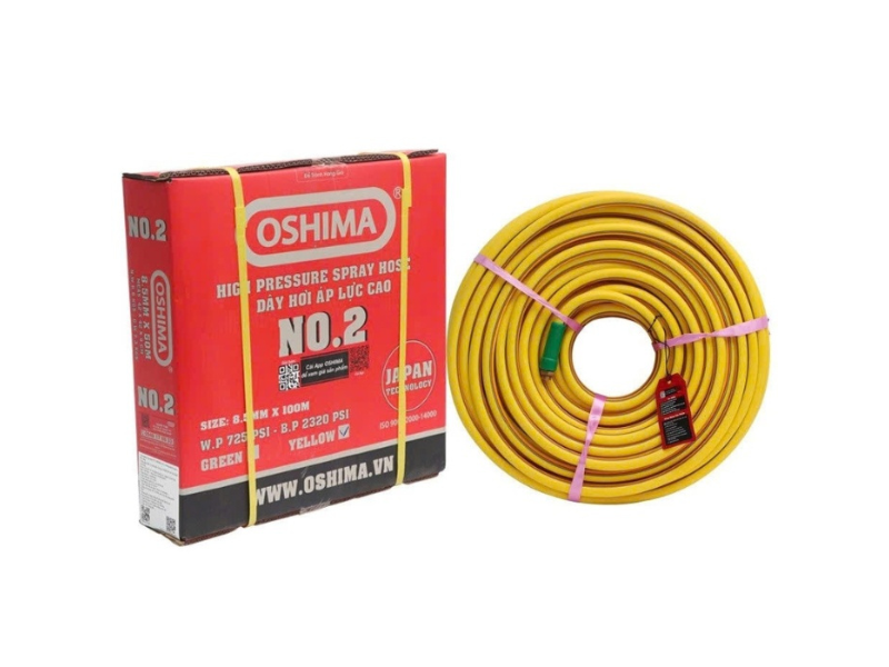  Dây Phun Áp Lực Oshima No.2 8.5mm x 100m Vàng 
