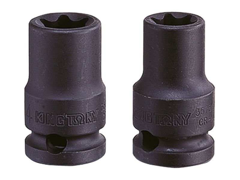 Đầu tuýp đen ngắn 3/8″ sao E7 Kingtony 357507M 