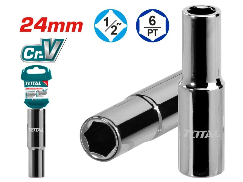  Đầu Tuýp Lục Giác 1/2 Inch X 24mm Total THTST12243L 