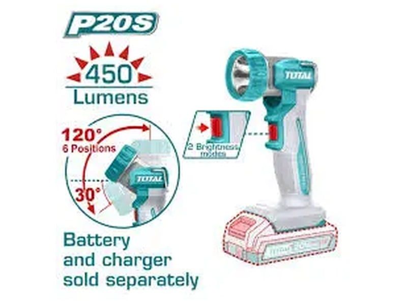  Đèn làm việc dùng pin 20V (không kèm pin & sạc) Total TWLI2058 