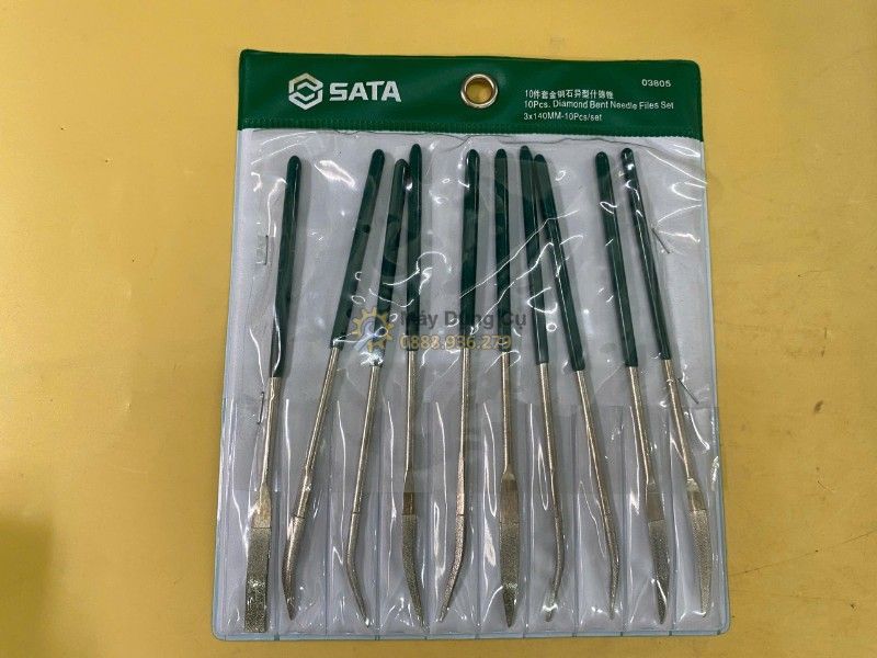  Bộ dũa cong kim cương 10 chi tiết 3x140mm SATA 03805 