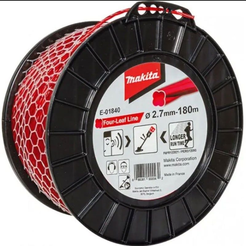  Dây Cước Cắt Cỏ, Đỏ 180Mx2.7mm Makita E-01840 