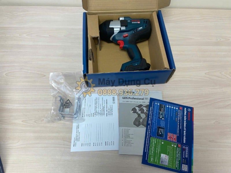  Máy Siết Bulong Dùng Pin Bosch GDS 18V-1050H – Lực Siết Khủng 1050Nm, Đầu Vuông 3/4