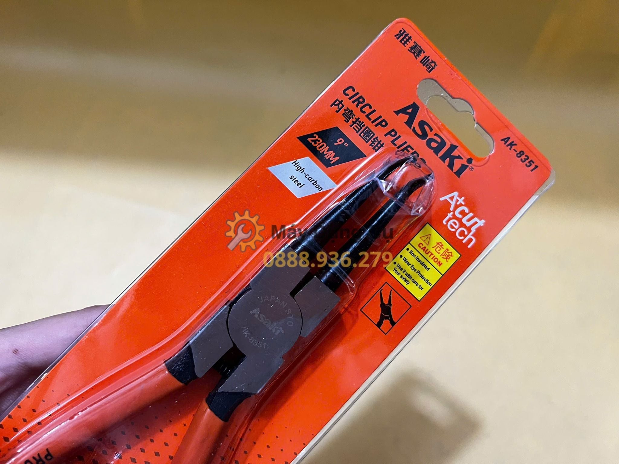 Kềm Bóp Phe Mỏ Cong Asaki AK-8351 