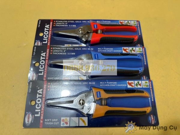  Kéo cắt bấm lưỡi thẳng Licota TGP-00248 (8 Inch) 