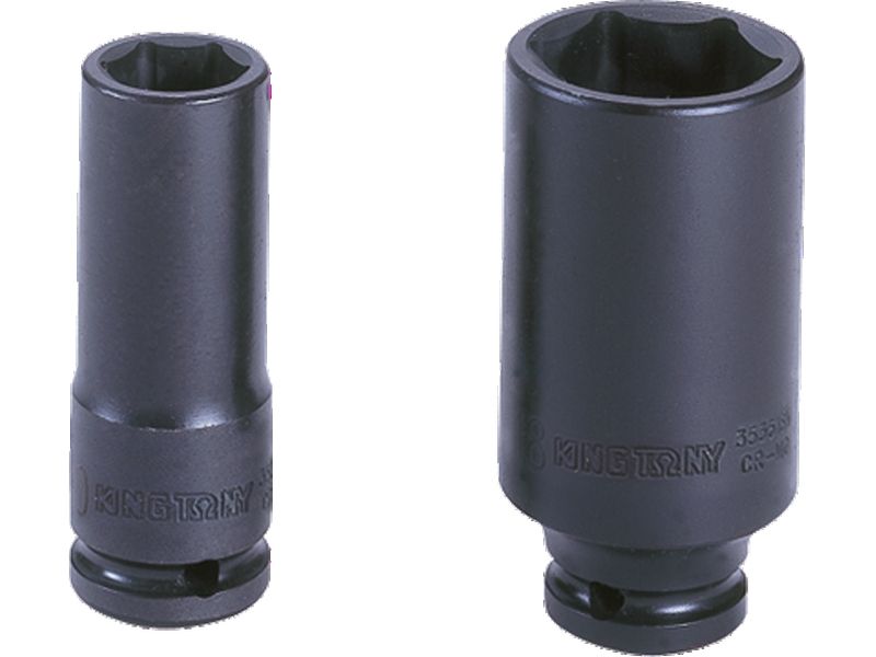 Khẩu tuýp 3/8'' Kingtony 343524M - 24mm, 6 cạnh, Đen, Dài 65mm 