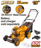  Máy cắt cỏ dùng pin 2x20V-460mm (không kèm pin và sạc) INGCO LMLI20185 