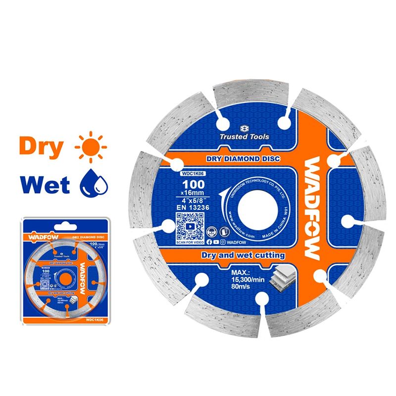  Lưỡi cắt gạch khô-ướt 100x16mm Wadfow WDC1K06 