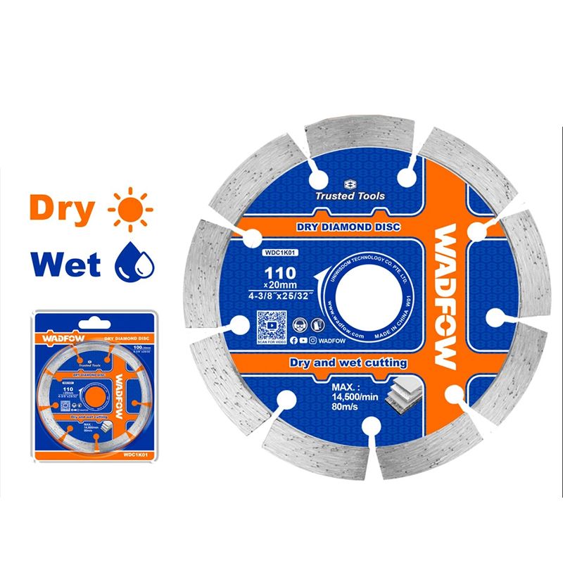  Lưỡi cắt gạch khô-ướt 110x20mm Wadfow WDC1K01 