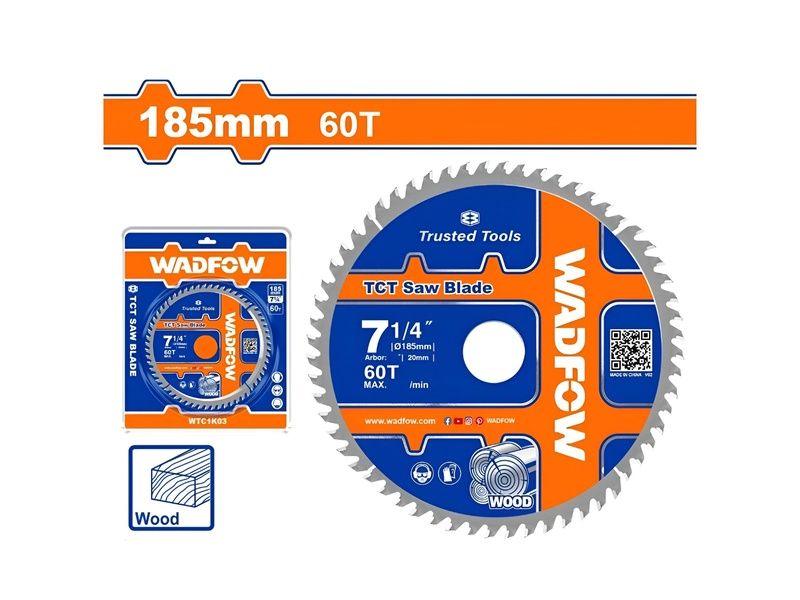  Lưỡi Cưa Gỗ TCT 185mmx60T WADFOW WTC1K03 