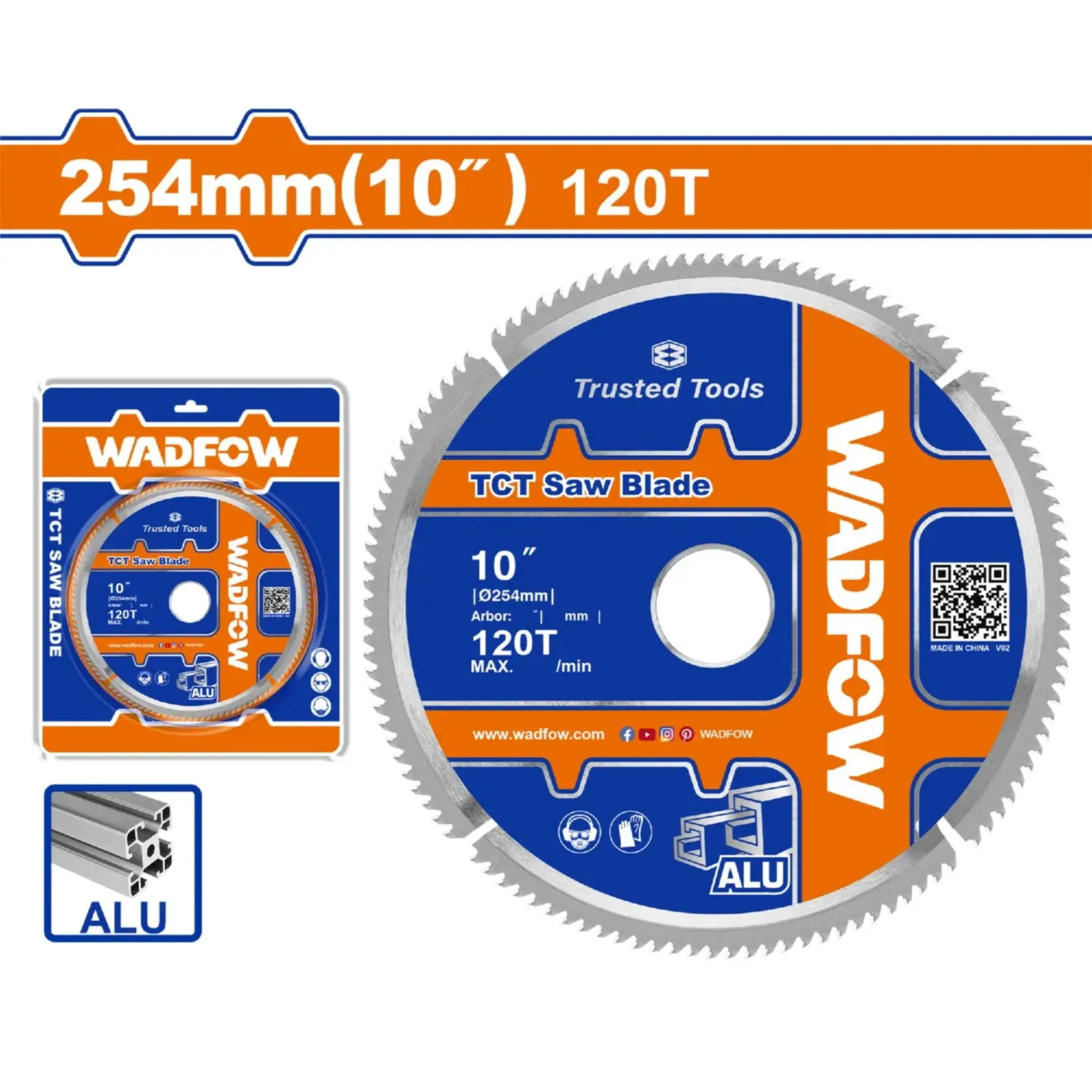  Lưỡi Cưa Nhôm TCT 254mm-120T WADFOW WTC2K04 